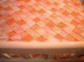 Colcha de cama de casal em patchwork com forro