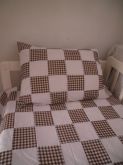 Colcha em patchwork de solteiro